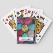 Kleurrijke garens met aangepaste naam pokerkaarten (Achterkant)