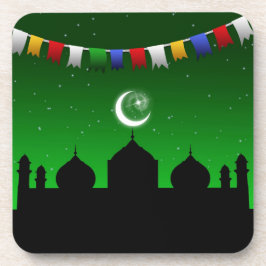 Kleurrijke Garland met moskee Drankjes Onderzetter