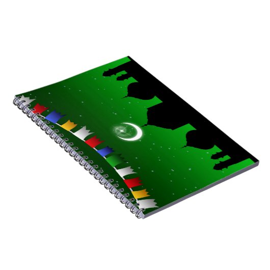 Kleurrijke Garland met moskee Notitieboek (Rechterzijde)