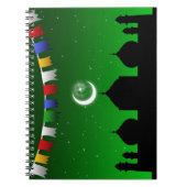 Kleurrijke Garland met moskee Notitieboek (Voorkant)