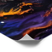 Kleurrijke gaswolk in de ruimte | AI Art Poster (Hoek)