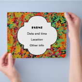 Kleurrijke gaten textuur flyer (Hand)