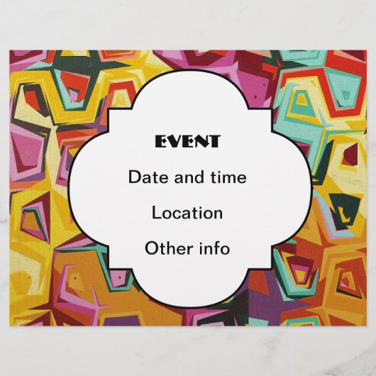 Kleurrijke gaten textuur flyer (Voorkant)