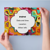 Kleurrijke gaten textuur flyer (Hand)