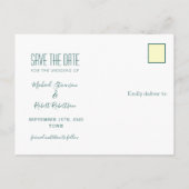 Kleurrijke Gay Bruiloft Save The Date Aankondigingskaart (Achterkant)