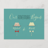 Kleurrijke Gay Bruiloft Save The Date Aankondigingskaart (Voorkant)