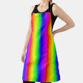 Kleurrijke Gay LGBT Rainbow Flag Design Stripes Schort (Insitu)