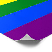Kleurrijke Gay Pride Rainbow Stripes Flag Banner Poster (Hoek)
