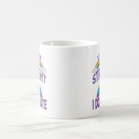 Kleurrijke Gay Pride Straight, maar niet haten Koffiemok (Center)