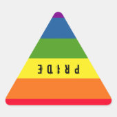 Kleurrijke Gay Rainbow Pride Driehoek Sticker (Voorkant)