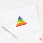 Kleurrijke Gay Rainbow Pride Driehoek Sticker (Envelop)