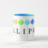 Kleurrijke geassorteerde lolly's snoep zoet mok (Midden)
