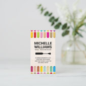 Kleurrijke geassorteerde nagels | Nagellak borstel Visitekaartje (Staand voorkant)