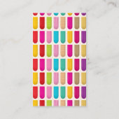 Kleurrijke geassorteerde nagels | Nagellak borstel Visitekaartje (Achterkant)