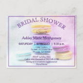 Kleurrijke Gebakken Macaron Traktaties Bruidsdouch Briefkaart (Voorkant)