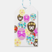 Kleurrijke gebarsten paaseieren cadeaulabel (Voorkant)