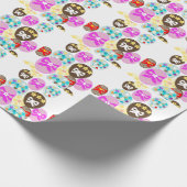 Kleurrijke gebarsten paaseieren cadeaupapier (Hoek)