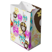 Kleurrijke gebarsten paaseieren medium cadeauzakje (Achterkant Gekanteld)