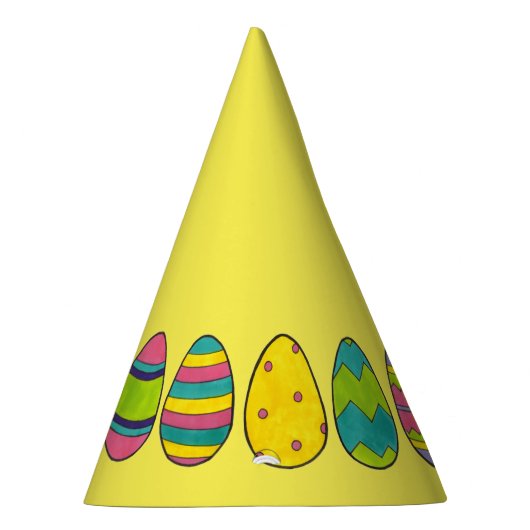 Kleurrijke gebarsten paaseieren Tonghaver pap Feesthoedjes (Rechts)