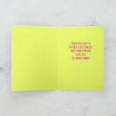 Kleurrijke gebloemde persoonlijke verjaardag kaart (Binnen)