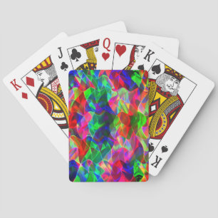 Kleurrijke gebogen driehoeken of gekleurde rimpels pokerkaarten