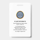 Kleurrijke Gebogen Golven Personeelsidentificatieb Badge (Achterkant)