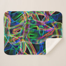 Kleurrijke gebogen tapes, belicht door opluchting