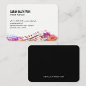 Kleurrijke geborstelde textuur visitekaartje (Voorkant / Achterkant)