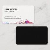 Kleurrijke geborstelde textuur visitekaartje (Voorkant / Achterkant)