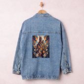 Kleurrijke gebouwen denim jacket (Hangar)