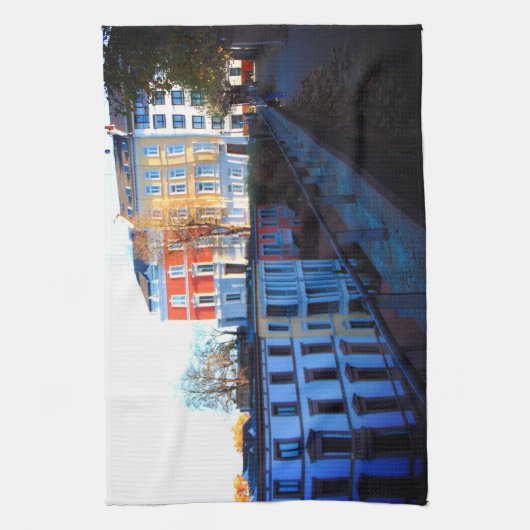 Kleurrijke Gebouwen Duitsland Keukenhanddoek (Verticaal)