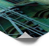 Kleurrijke gebouwen met Fire ontsnapt aan Poster (Hoek)