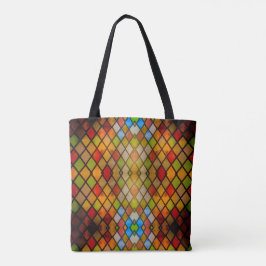 Kleurrijke Gebrandschilderde Bijbelstudie Tote Bag