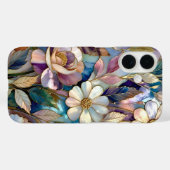 Kleurrijke Gebrandschilderde Glas iPhone Hoes Paar (Achterkant (horizontaal))