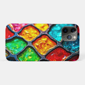 Kleurrijke Gebrandschilderde Glas Kunst Glow Desig Case-Mate iPhone Case (Achterkant (horizontaal))