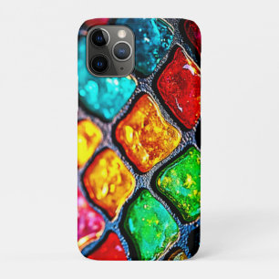 Kleurrijke Gebrandschilderde Glas Kunst Glow Desig Case-Mate iPhone Case
