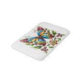 Kleurrijke gebrandschilderde glazen vlinder met bl badmat (Gekanteld)