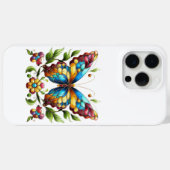 Kleurrijke gebrandschilderde glazen vlinder met bl Case-Mate iPhone case (Achterkant (horizontaal))