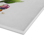 Kleurrijke gebrandschilderde glazen vlinder met bl snijplank (Hoek)