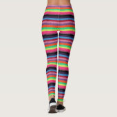 Kleurrijke gebreide leggins leggings (Achterkant)