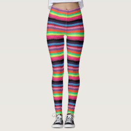 Kleurrijke gebreide leggins leggings