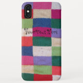 Kleurrijke gebreide patchwork vierkanten leuk Case-Mate iPhone case (Achterkant)