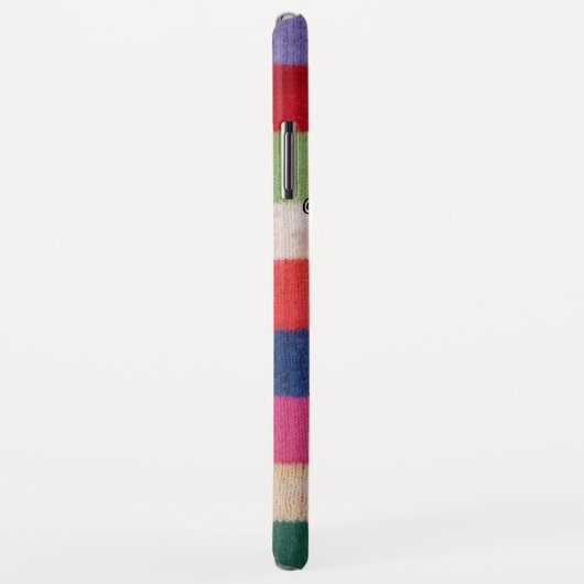 Kleurrijke gebreide patchwork vierkanten leuk Case-Mate iPhone case (Achterkant/rechts)