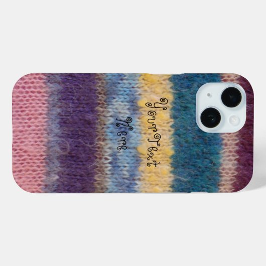 kleurrijke gebreide strepen,  stijlvol design Case-Mate iPhone case (Achterkant (horizontaal))