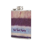 kleurrijke gebreide strepen,  stijlvol design heupfles (Links)