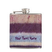 kleurrijke gebreide strepen,  stijlvol design heupfles (Voorkant)