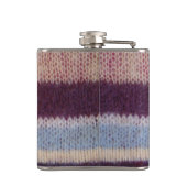 kleurrijke gebreide strepen,  stijlvol design heupfles (Achterkant)