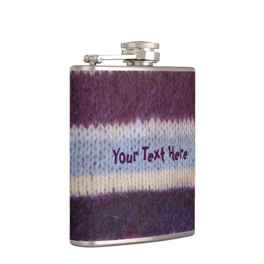 kleurrijke gebreide strepen,  stijlvol design heupfles (Rechts)