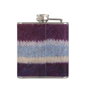 kleurrijke gebreide strepen,  stijlvol design heupfles (Achterkant)