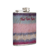 kleurrijke gebreide strepen,  stijlvol design heupfles (Rechts)